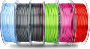 ROSA-PLAST Zestaw Filamentów Rosa3D PLA 1,75mm 6x350g - Multicolour Silk} 1