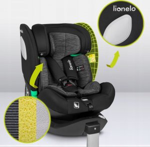 Fotelik samochodowy Automobilinė kėdutė Lionelo Braam i-Size, 0-36 kg, Carbon Black 12