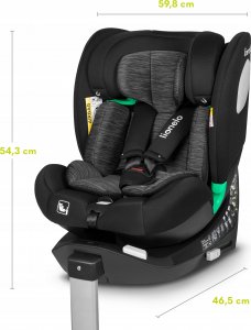 Fotelik samochodowy Automobilinė kėdutė Lionelo Braam i-Size, 0-36 kg, Carbon Black 15
