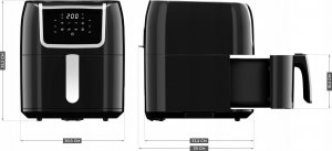 Frytkownica beztłuszczowa Vertenz Frytkownica Beztłuszczowa Duża Mocna 7.7 L 1800W 10