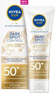 Nivea _Sun Spot Control Luminous 630® odświeżający fluid przeciwsłoneczny do twarzy SPF50+ 40ml 5