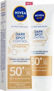 Nivea _Sun Spot Control Luminous 630® odświeżający fluid przeciwsłoneczny do twarzy SPF50+ 40ml 10