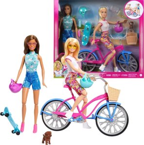 Lalka Barbie Mattel Rower Plażowy Niebieska Deskorolka + Akcesoria HJY84 1