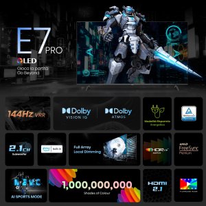 Telewizor Hisense Smart TV Hisense 75E7NQ PRO 4K Ultra HD 75" HDR QLED AMD FreeSync 15