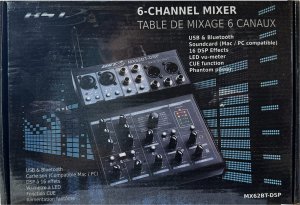 BST Mikser 6 kanałowy 2x mic Bluetooth 16 DSP BST 4