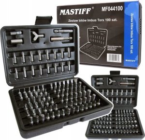 Mastiff KOŃCÓWKI BITY IMBUS TORX DO WKRĘTARKI ZESTAW 100el 1