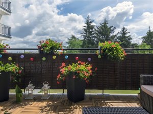 Linarem SiatkiSieci OSŁONA NA BALKON TARAS 95% MATA BALKONOWA BRĄZ 1x7 2