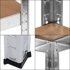 Springos Regał metalowy z 5 półkami 150x75x30cm 675kg do garażu, piwnicy UNIWERSALNY 12
