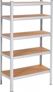Springos Regał metalowy z 5 półkami 150x75x30cm 675kg do garażu, piwnicy UNIWERSALNY 5