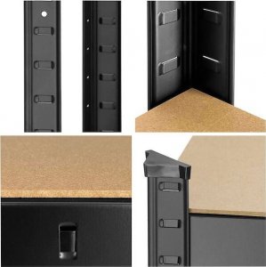 Springos Regał metalowy z 5 półkami 180x90x40cm 875kg do garażu, piwnicy UNIWERSALNY 13