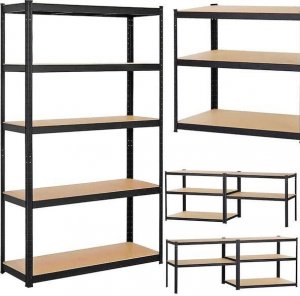 Springos Regał metalowy z 5 półkami 180x90x40cm 875kg do garażu, piwnicy UNIWERSALNY 2