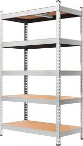 Springos Regał metalowy z 5 półkami 205x120x45 cm 1000kg do garażu, piwnicy UNIWERSALNY 11