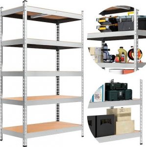 Springos Regał metalowy z 5 półkami 205x120x45 cm 1000kg do garażu, piwnicy UNIWERSALNY 12