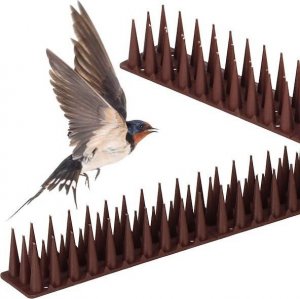 Springos Kolce przeciw ptakom listwa z plastikowymi kolcami na gołębie 12 szt. brązowa UNIWERSALNY 1