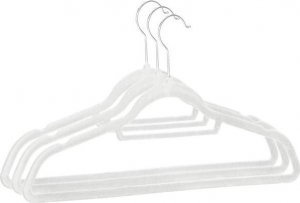 Springos Wieszaki welurowe na ubrania 30 szt. zestaw premium biały UNIWERSALNY 11