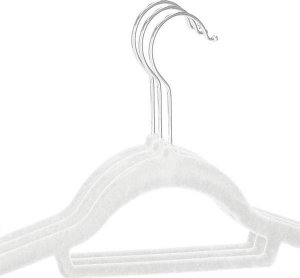 Springos Wieszaki welurowe na ubrania 30 szt. zestaw premium biały UNIWERSALNY 7