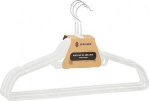 Springos Wieszaki welurowe na ubrania 30 szt. zestaw premium biały UNIWERSALNY 9