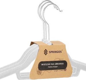 Springos Wieszak welurowy na ubrania 3 szt. szary UNIWERSALNY 3