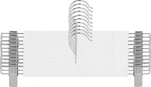 Springos Wieszak klamrowy na ubrania 10 szt. do spódnic, spodni biały UNIWERSALNY 13