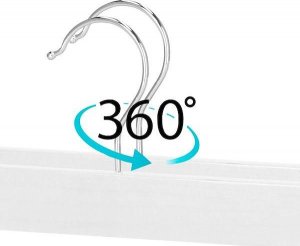 Springos Wieszak klamrowy na ubrania 10 szt. do spódnic, spodni biały UNIWERSALNY 6