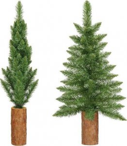 Springos Choinka na pniu 80 cm premium sztuczna jodła zielona UNIWERSALNY 8