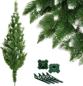 Springos Choinka na pniu 220 cm sztuczna sosna diamentowa ośnieżona UNIWERSALNY 11