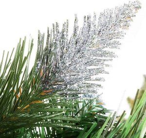 Springos Choinka na pniu 220 cm sztuczna sosna diamentowa ośnieżona UNIWERSALNY 16
