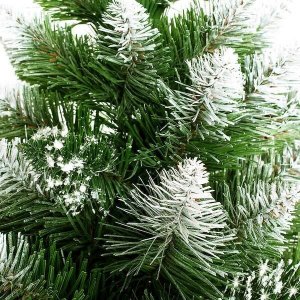 Springos Choinka na pniu 220 cm sztuczna sosna diamentowa ośnieżona UNIWERSALNY 6