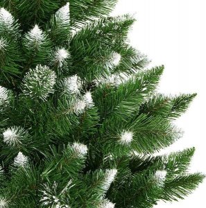 Springos Choinka na pniu 180 cm sztuczna sosna diamentowa ośnieżona UNIWERSALNY 10