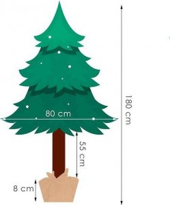 Springos Choinka na pniu 180 cm sztuczny świerk śnieżony UNIWERSALNY 3