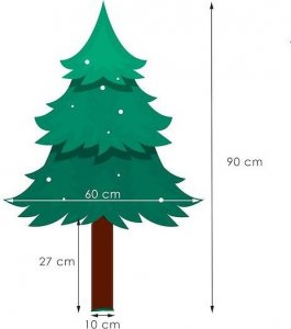 Springos Choinka na pniu 90 cm sztuczna jodła zielona UNIWERSALNY 8