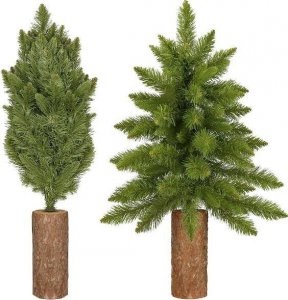 Springos Choinka na pniu 90 cm sztuczna jodła zielona UNIWERSALNY 9