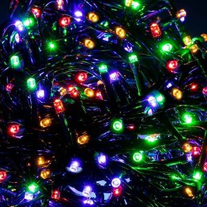 Lampki choinkowe Springos Lampki choinkowe 500 Led multikolor 30m oświetlenie świąteczne IP44 UNIWERSALNY 12