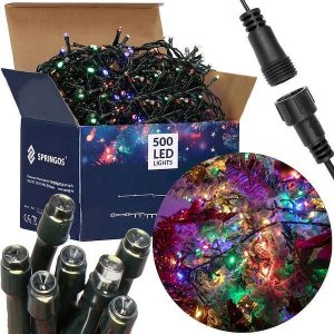 Lampki choinkowe Springos Lampki choinkowe 500 Led multikolor 30m oświetlenie świąteczne IP44 UNIWERSALNY 3