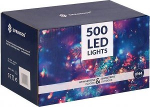 Lampki choinkowe Springos Lampki choinkowe 500 Led multikolor 30m oświetlenie świąteczne IP44 UNIWERSALNY 10