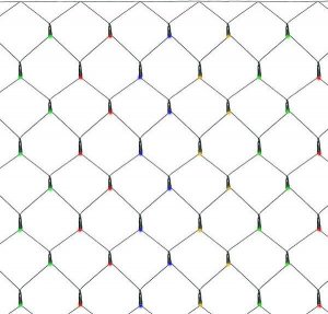 Lampki choinkowe Springos Kurtyna świetlna multikolor 144 Led lampki wewnętrzno-zewnętrzne siatka z programatorem UNIWERSALNY 19