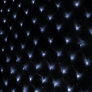 Lampki choinkowe Springos Kurtyna świetlna zimny biały 144 Led lampki wewnętrzno-zewnętrzne siatka z programatorem UNIWERSALNY 15