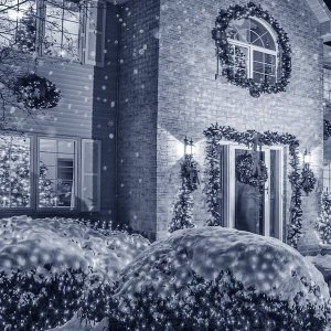 Lampki choinkowe Springos Kurtyna świetlna zimny biały 144 Led lampki wewnętrzno-zewnętrzne siatka z programatorem UNIWERSALNY 16