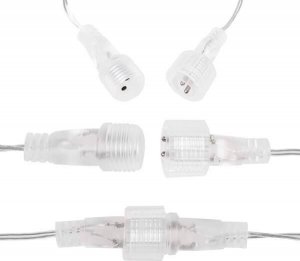 Lampki choinkowe Springos Kurtyna świetlna zimny biały 144 Led lampki wewnętrzno-zewnętrzne siatka z programatorem UNIWERSALNY 9