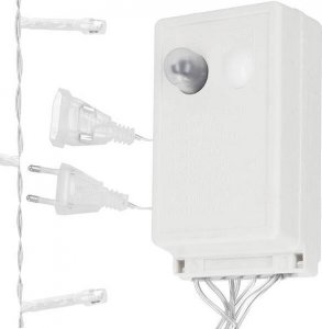 Springos Kurtyna świetlna 200 led girlanda, lampki sople biały ciepły UNIWERSALNY 10