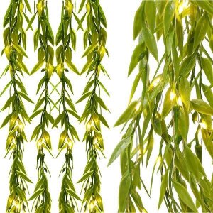 Springos Girlanda led sztuczne liście ruskus dekoracja świetlna UNIWERSALNY 11