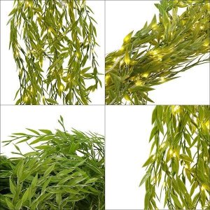 Springos Girlanda led sztuczne liście ruskus dekoracja świetlna UNIWERSALNY 5