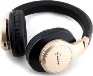 Słuchawki Guess Guess słuchawki nauszne Bluetooth GUBH604GEMK czarne 4G PU Leather With Script Metal Logo 2
