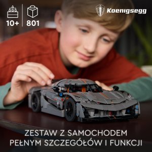 LEGO Technic Szary hipersamochód Koenigsegg Jesko Absolut (42173) 2