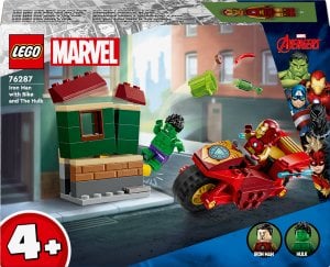 LEGO Marvel Iron Man z motocyklem i Hulk (76287) 1