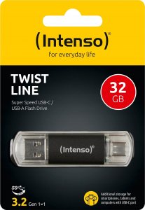 Pendrive Intenso Intenso 3539480 pamięć USB 32 GB USB Type-A / USB Type-C 3.2 Gen 1 (3.1 Gen 1) Antracyt 3