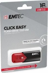 Pendrive Emtec Emtec Click Easy pamięć USB 16 GB USB Typu-A 3.2 Gen 2 (3.1 Gen 2) Czarny, Czerwony 3