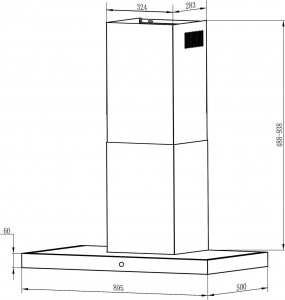Okap Berdsen Okap kuchenny 90 cm Czarny Berdsen BT-218 7