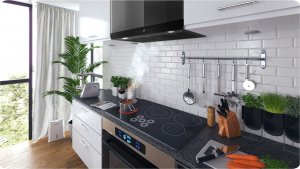 Okap Berdsen Okap kuchenny 90 cm Czarny Berdsen BT-218 9