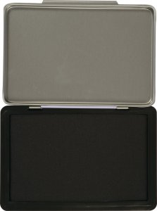 Q-Connect Poduszka do stempli Q-CONNECT, z tuszem, 110x70mm, metalowa, czarna 2